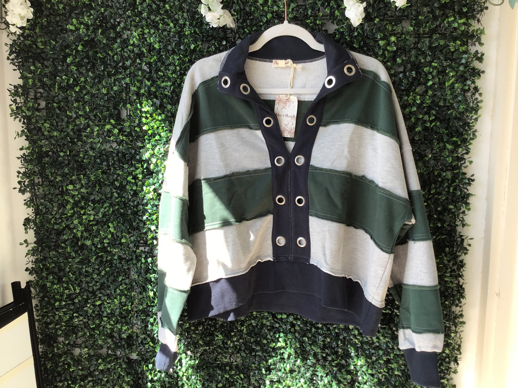 Striped Grommet top