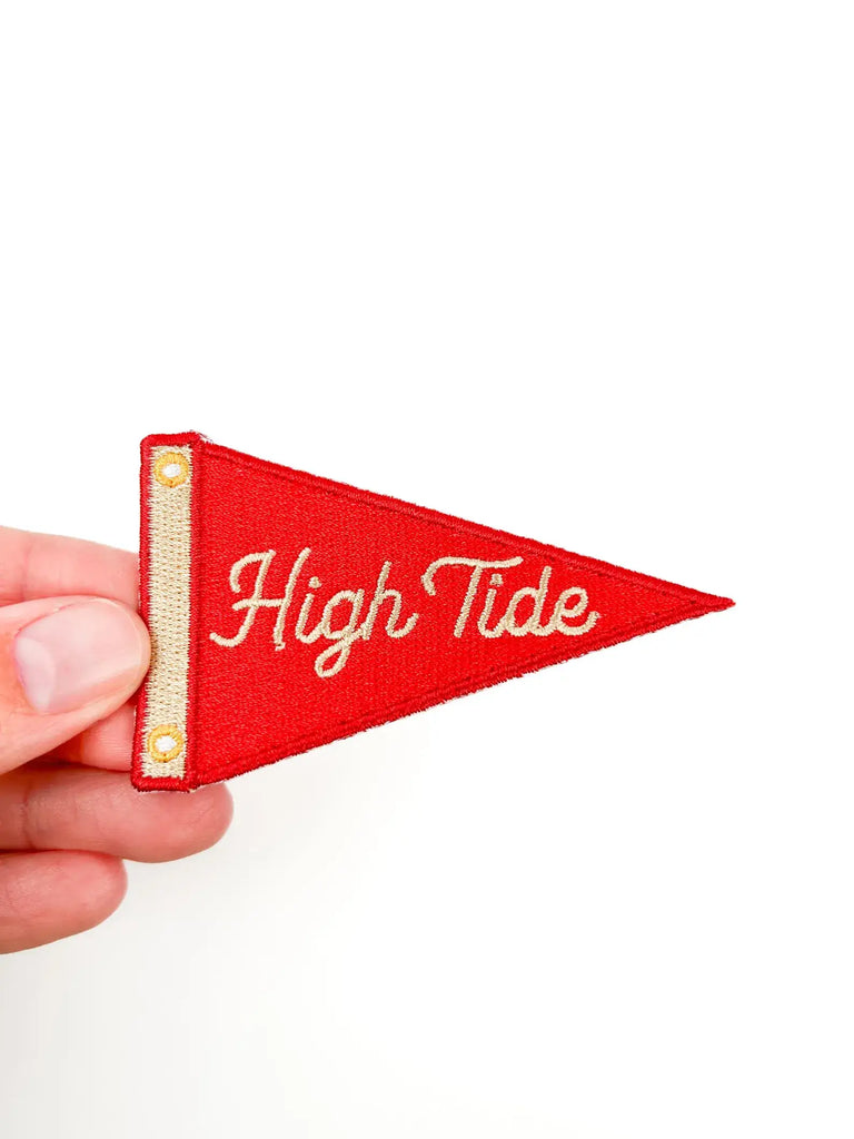 High Tide Patch Nautical Sailing Pennant Embroidered Iron On