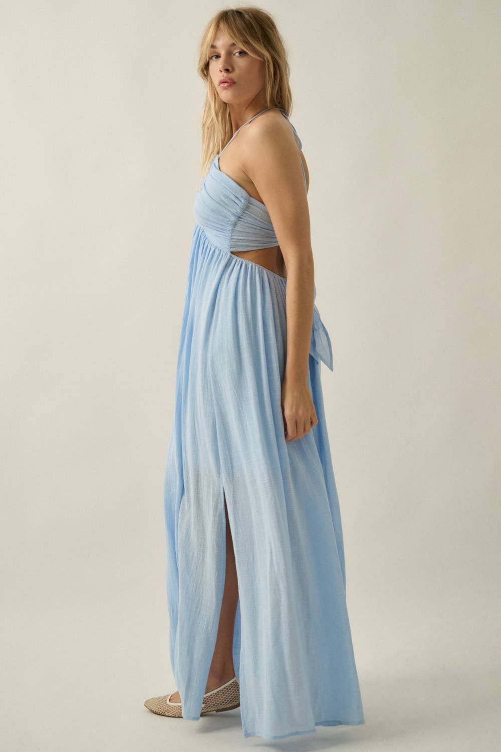gauze maxi dress with pockets Ocean+Main | Black Gauze Dress with Pockets
