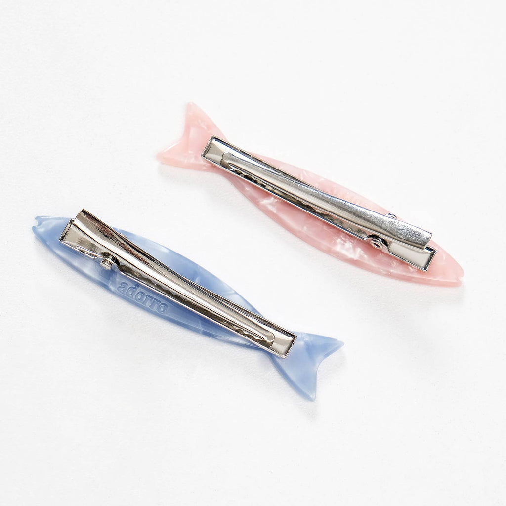 Floral Sardine Fish Barrette