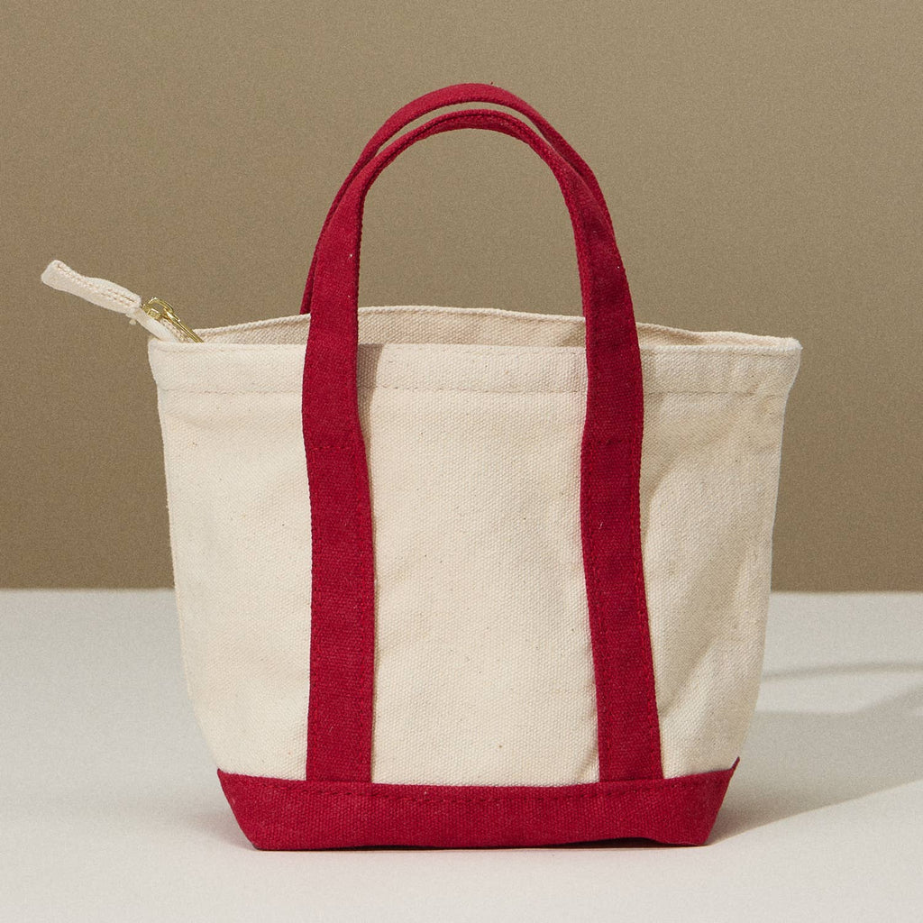EcoCharm Cotton Everywhere-Carry Canvas Bag – Mini Size: Red / One size / 5DG78050