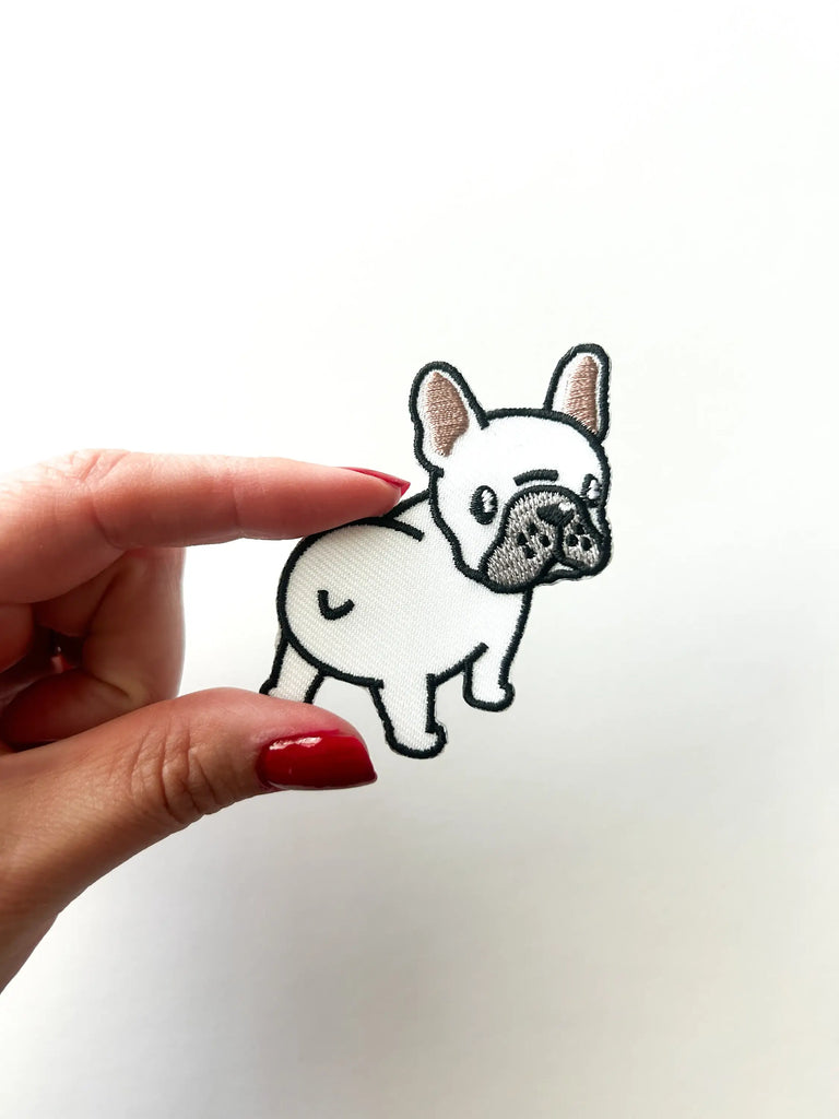 French Bulldog Embroidered Iron On Patch