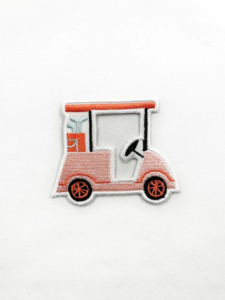 Pink Golf Cart Iron-On Patch Embroidered Patch Sports Fan