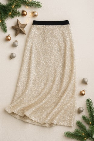 The Estelle Sequin Maxi Skirt