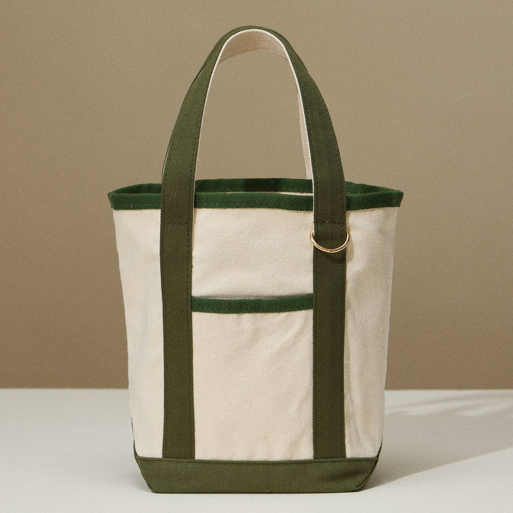 EcoCharm Cotton Everywhere-Carry Canvas Tote Bag -Small Size: Olive / One-size / 5DG78049