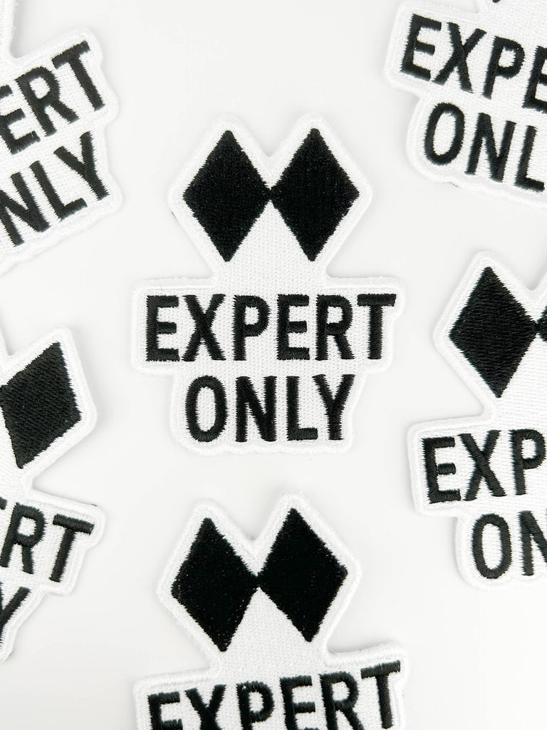 Expert Only Double Black Diamond Patch | Skiing Snowboarding