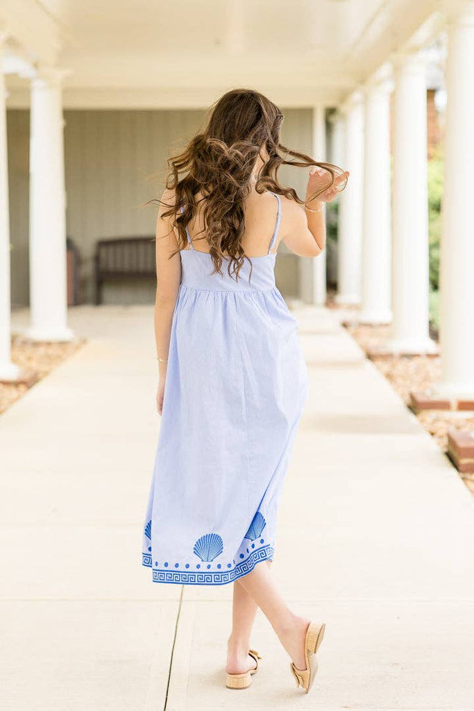 Seaside blue Shell Midi