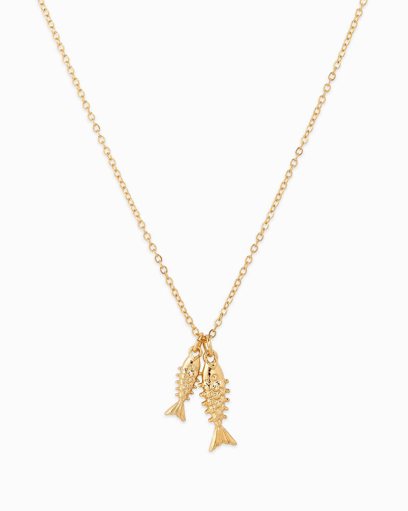 Double Sea Life Sardine Necklace