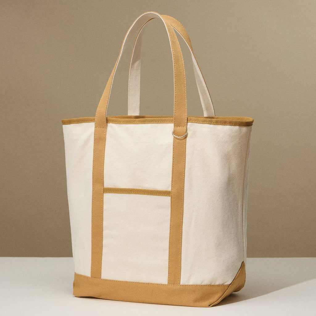 Ecofriendly Cotton Canvas Carry Tote with Charm Holder: Navy / One size / 5DG78048