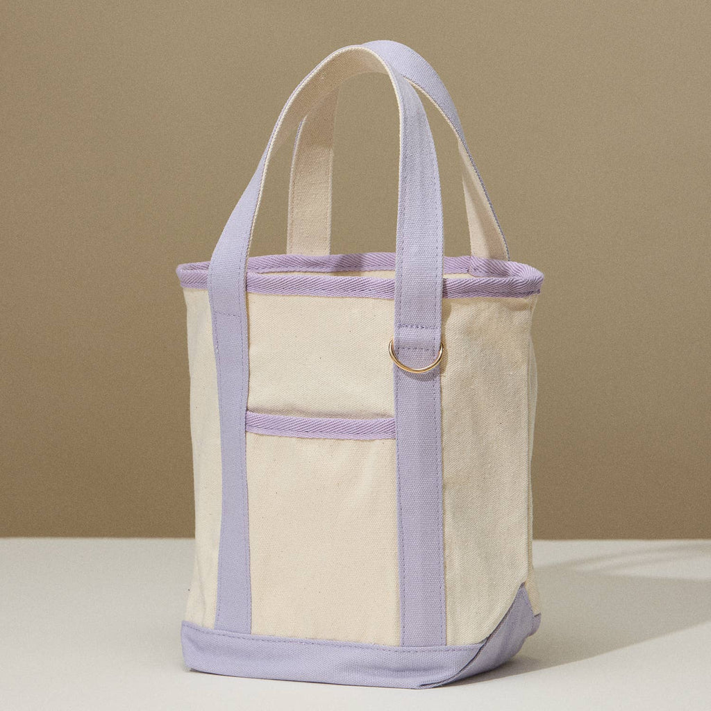 EcoCharm Cotton Everywhere-Carry Canvas Tote Bag -Small Size: Lavender / One-size / 5DG78049