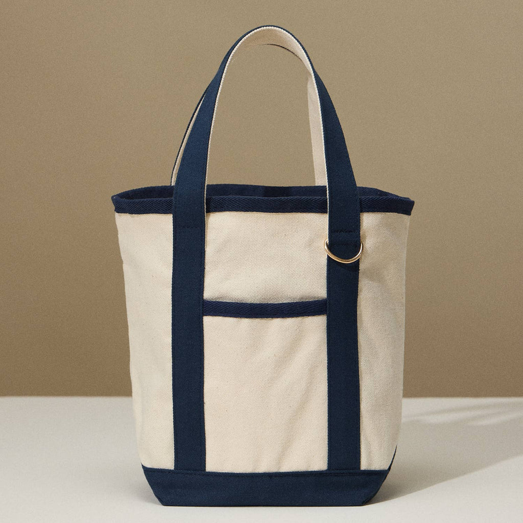EcoCharm Cotton Everywhere-Carry Canvas Tote Bag -Small Size: Navy / One-size / 5DG78049