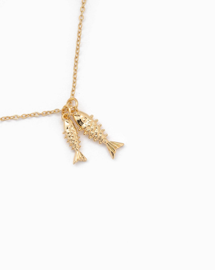 Double Sea Life Sardine Necklace