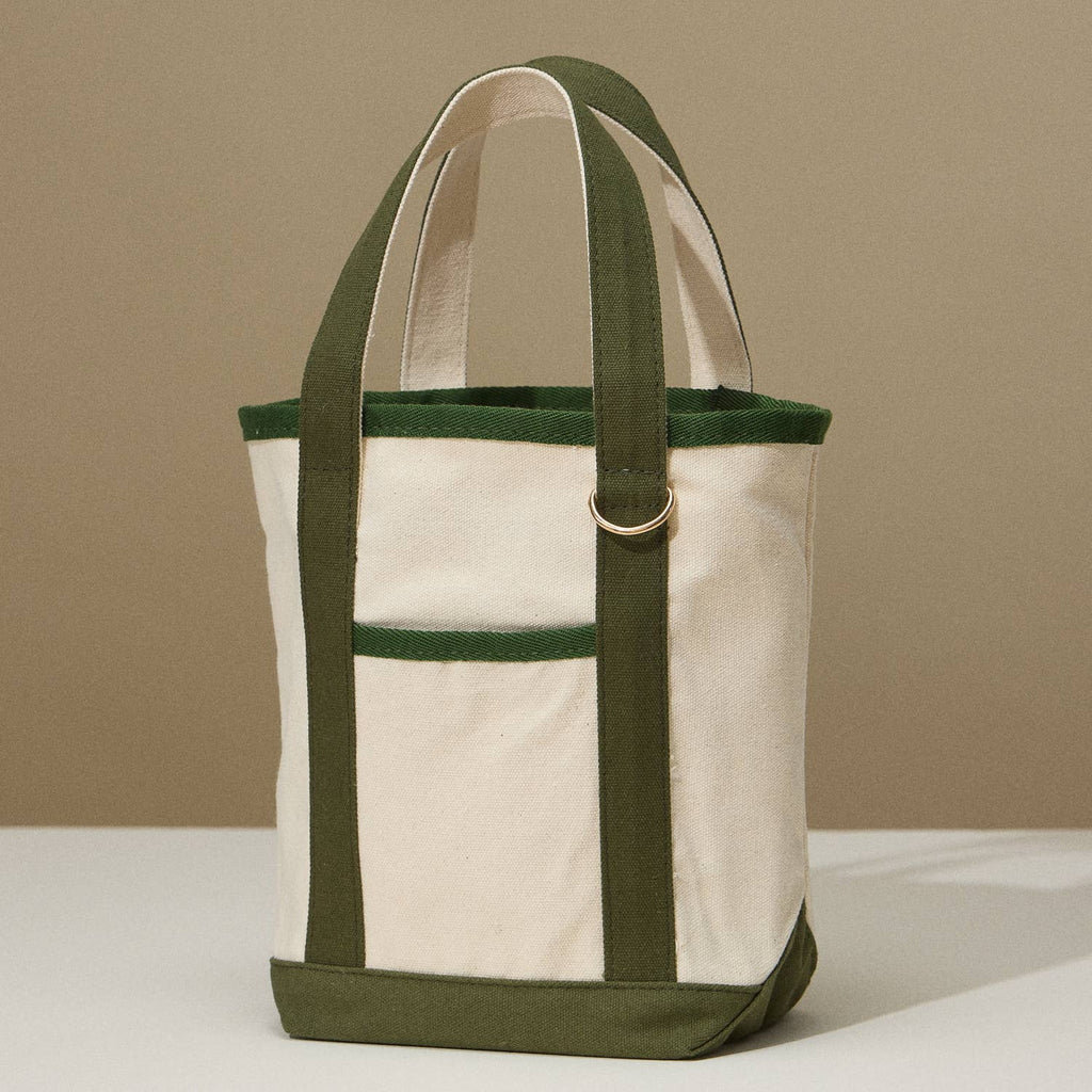 EcoCharm Cotton Everywhere-Carry Canvas Tote Bag -Small Size: Olive / One-size / 5DG78049