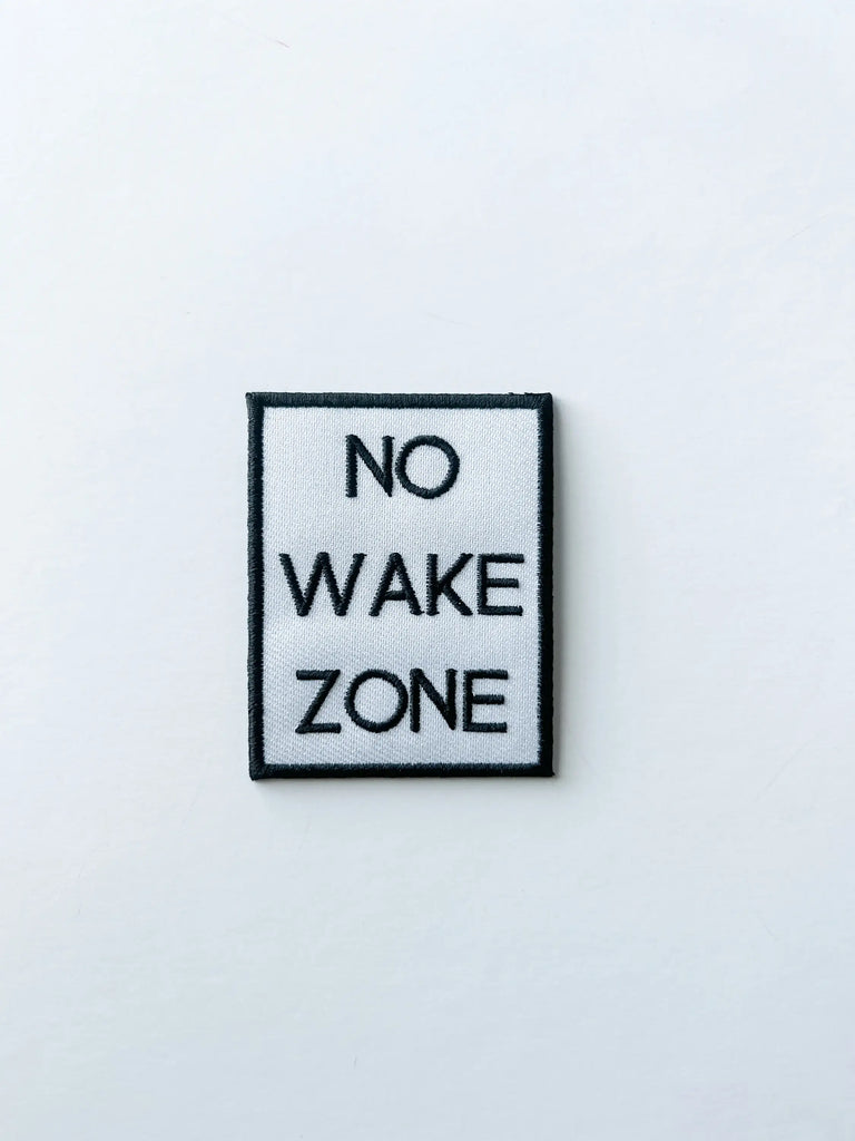 No Wake Zone Embroidered Iron On Patch Lake Beach Lover