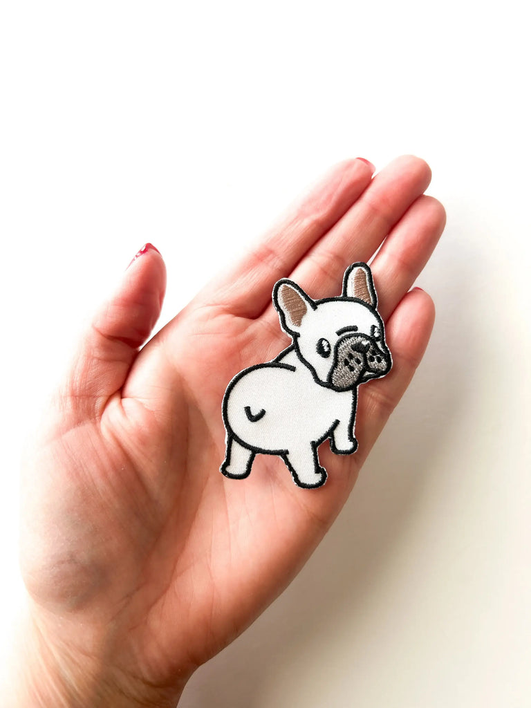 French Bulldog Embroidered Iron On Patch