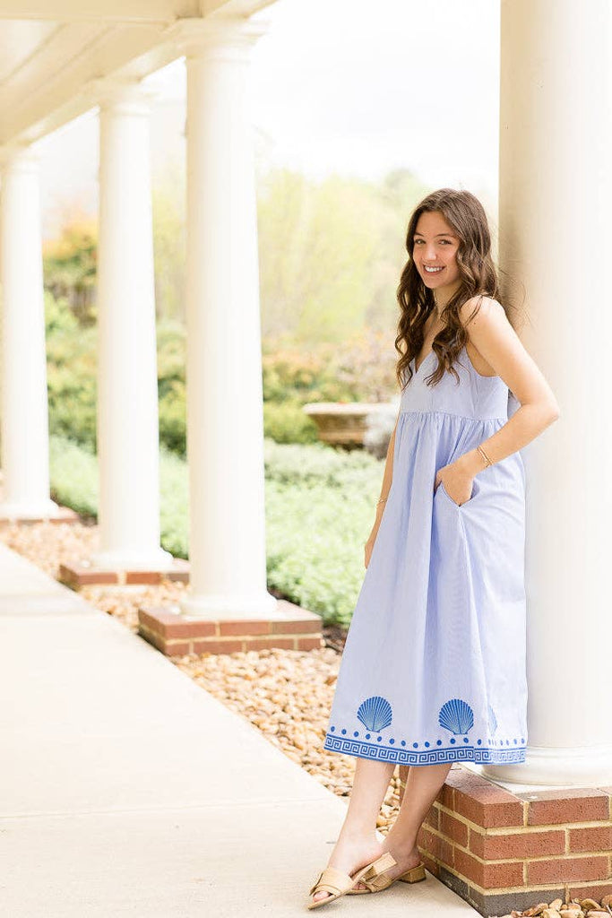 Seaside blue Shell Midi