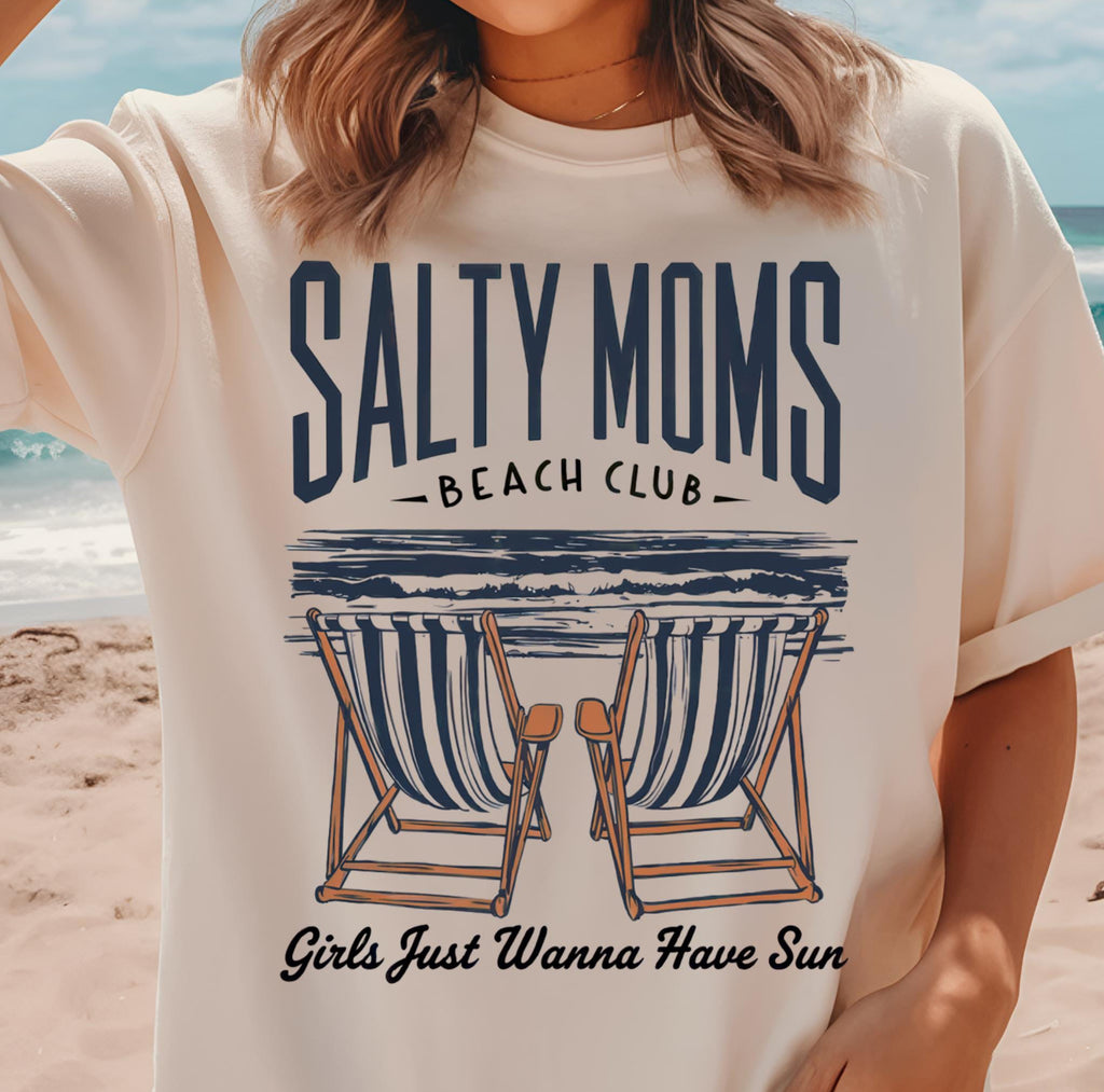 Salty Moms Beach Club Tee