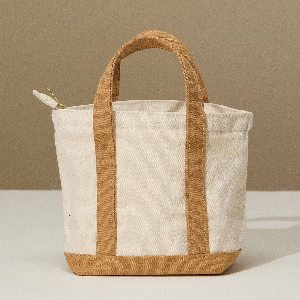 EcoCharm Cotton Everywhere-Carry Canvas Bag – Mini Size: Taupe / One size / 5DG78050