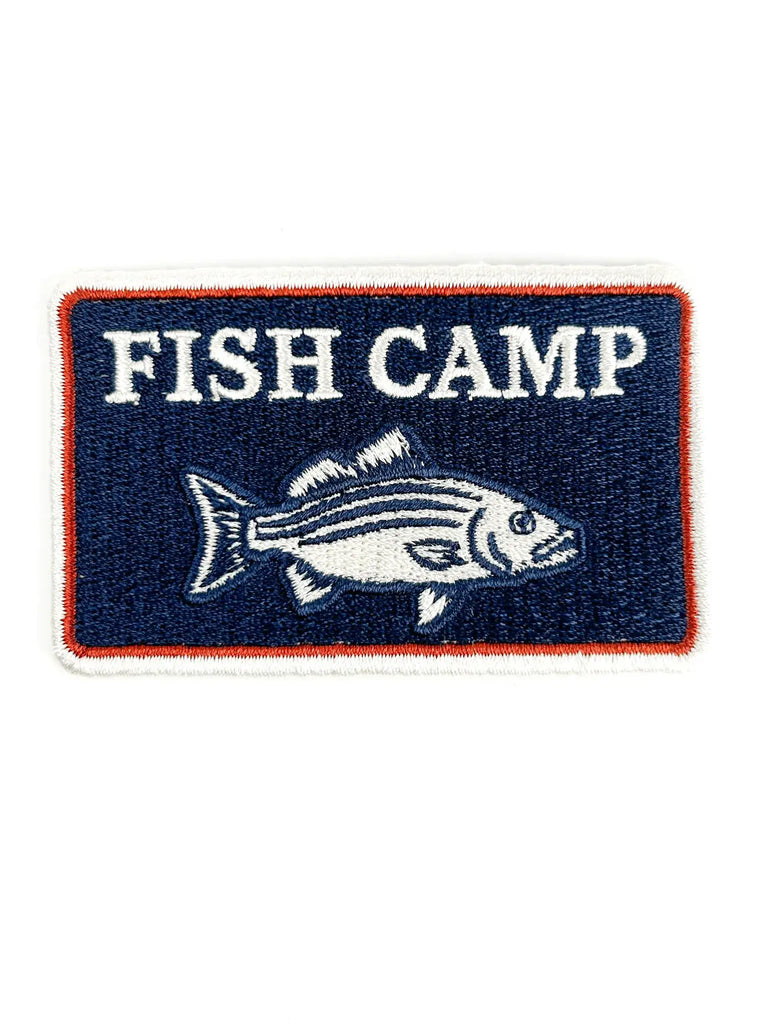 Fish Camp Patch – Embroidered Iron On Coastal Outdoors Lake