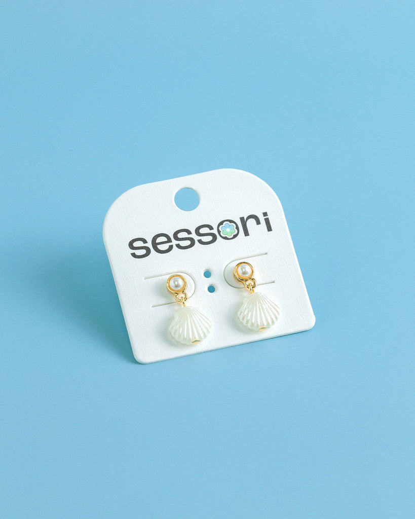 Shell Sighs Pearl Drop Earrings