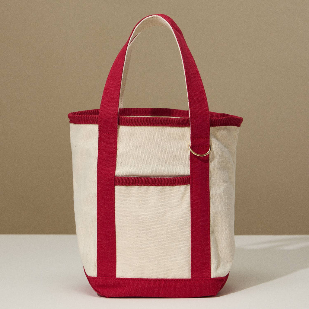 EcoCharm Cotton Everywhere-Carry Canvas Tote Bag -Small Size: Red / One-size / 5DG78049