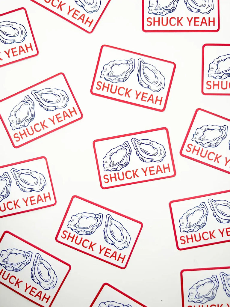 Shuck Yeah Sticker Decal Oyster Funny Seafood Vinyl Laptop