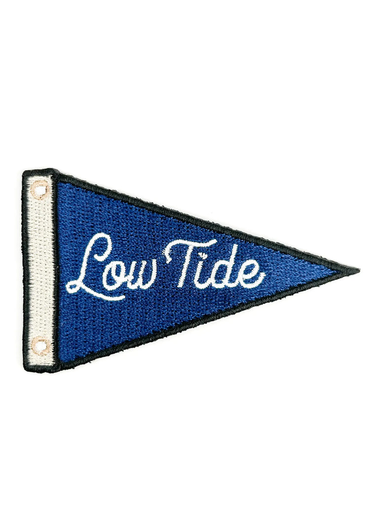 Low Tide Patch Nautical Sailing Pennant Embroidered Iron On