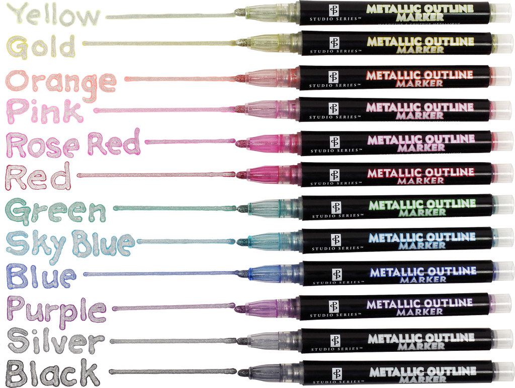 Studio Series Metallic Outline Markers (set of 12)
