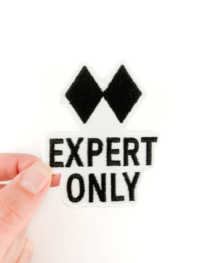 Expert Only Double Black Diamond Patch | Skiing Snowboarding