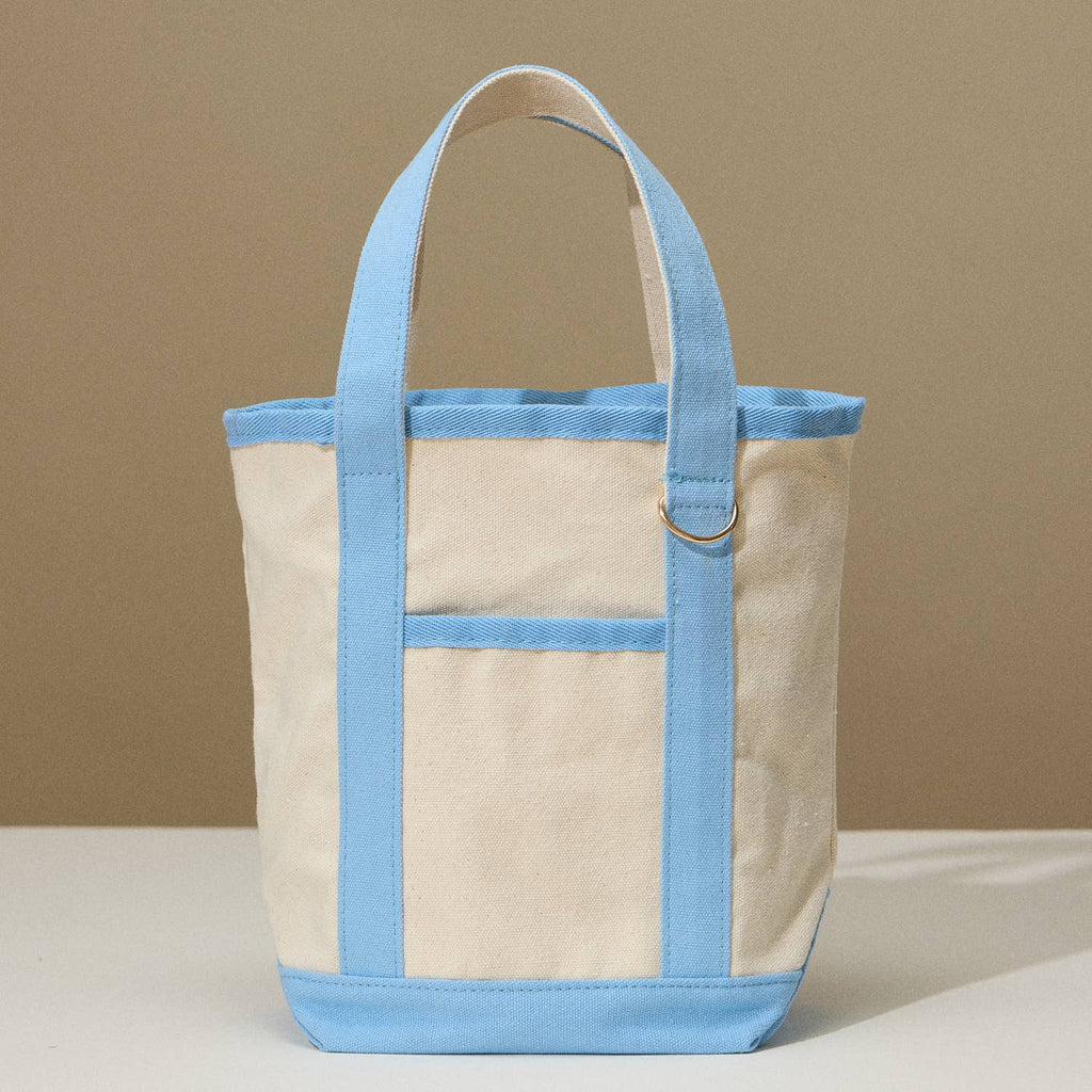 EcoCharm Cotton Everywhere-Carry Canvas Tote Bag -Small Size: Light Blue / One-size / 5DG78049