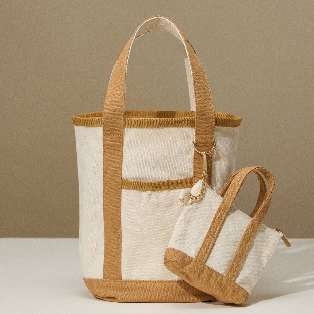 EcoCharm Cotton Everywhere-Carry Canvas Tote Bag -Small Size: Light Blue / One-size / 5DG78049