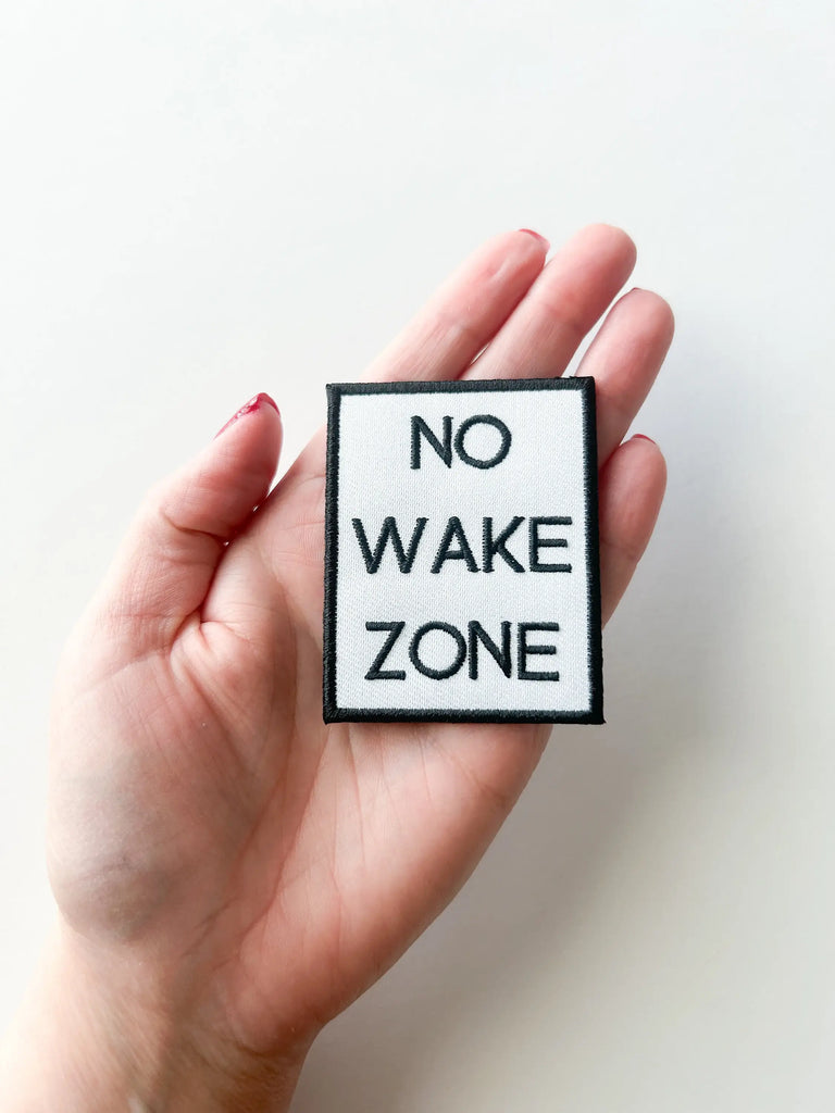 No Wake Zone Embroidered Iron On Patch Lake Beach Lover