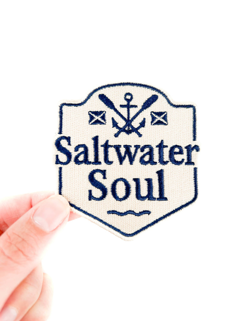 Saltwater Soul Patch | Nautical Embroidered Iron On Patch