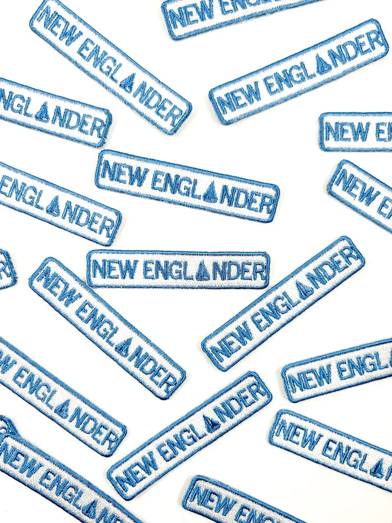New England Iron On Patch New Englander Sailboat Embroidered
