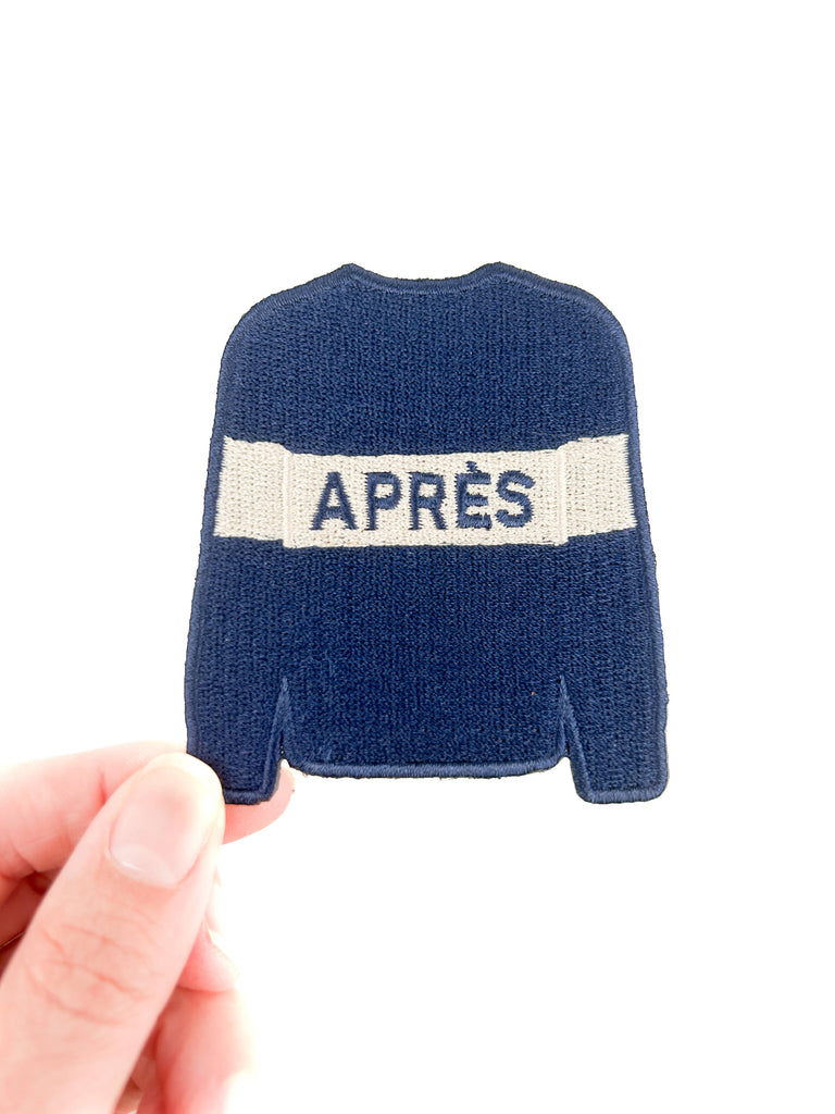 Après Ski Sweater Patch – Embroidered Iron-On or Sew-On Ski 