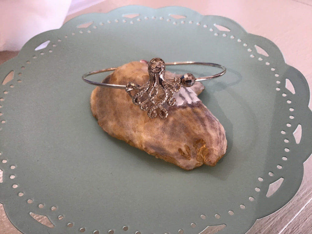 Silver octopus bracelet