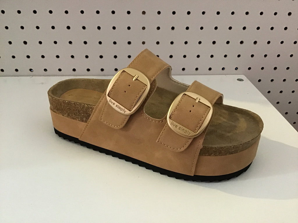Simply Southern copper platform sandal