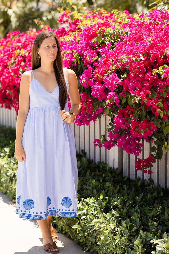 Seaside blue Shell Midi