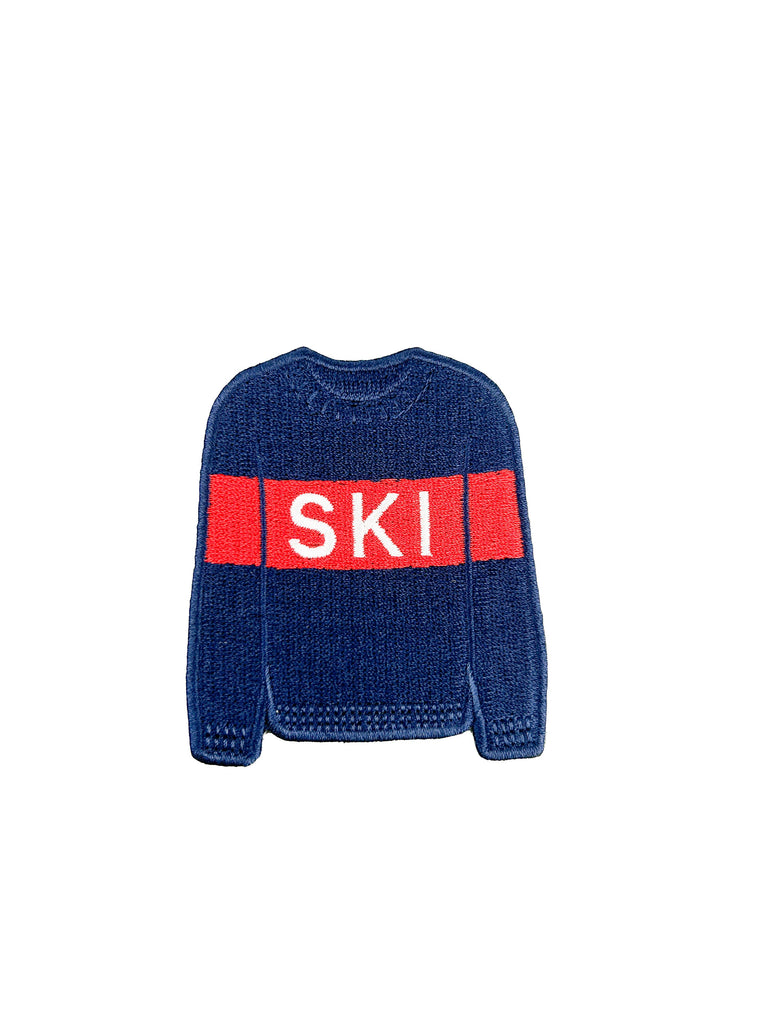 Ski Sweater Patch | Winter Sports Embroidered Iron On Patch 