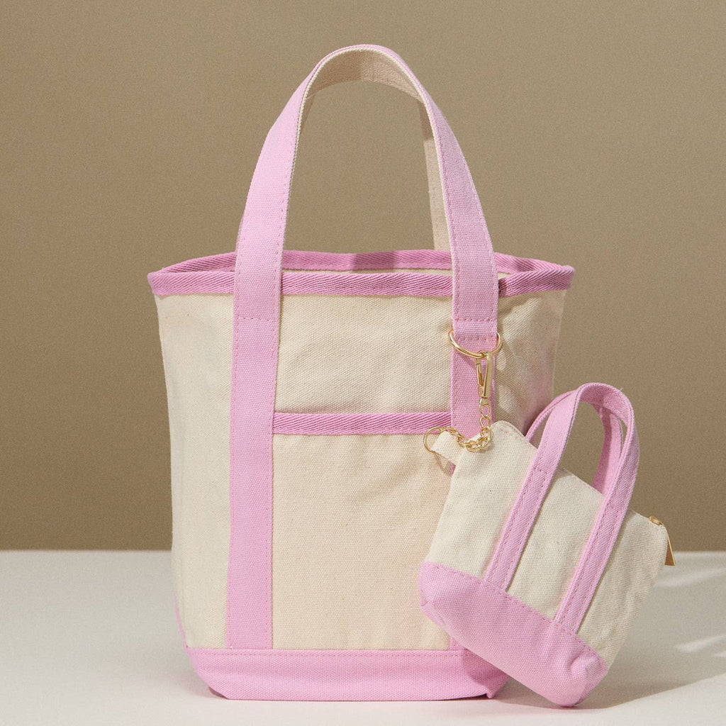 EcoCharm Cotton Everywhere-Carry Canvas Tote Bag -Small Size: Lavender / One-size / 5DG78049