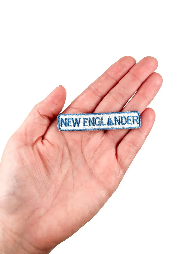 New England Iron On Patch New Englander Sailboat Embroidered