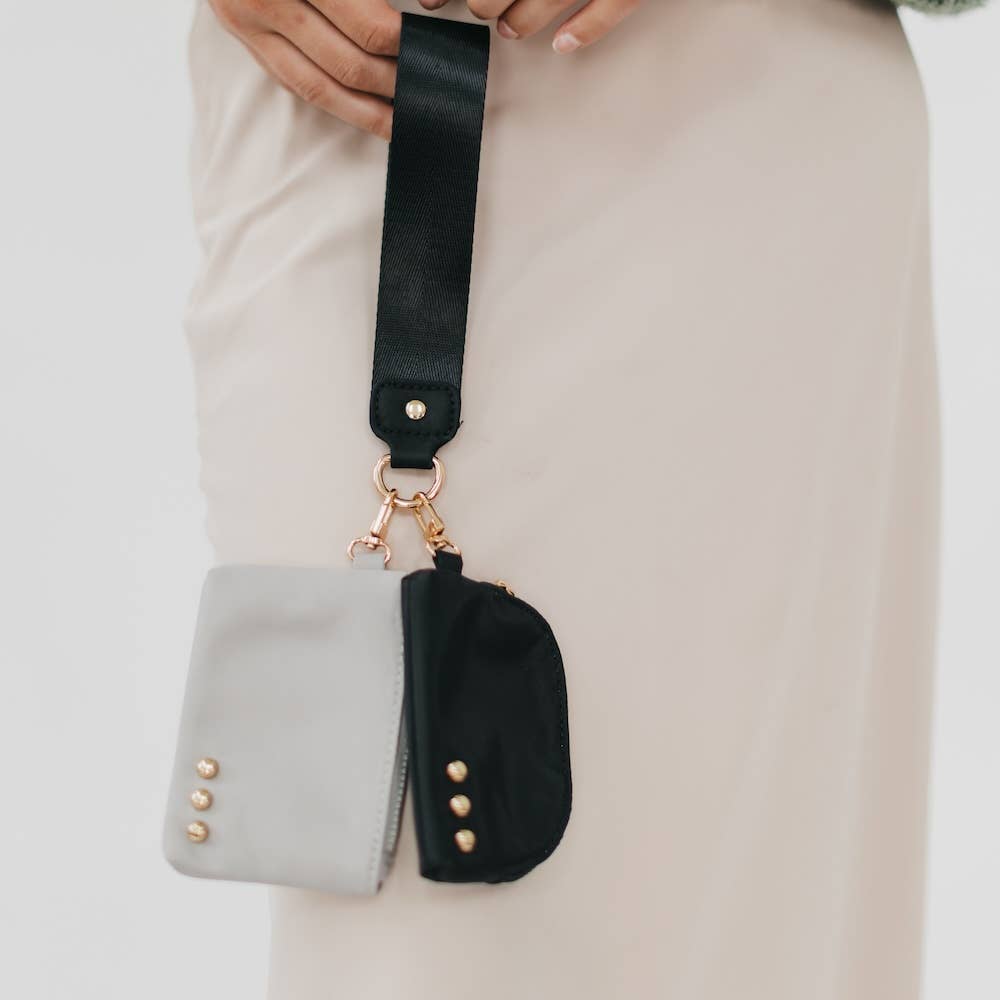 Dolly Dual Pouch Wristlet : Teal/Blue