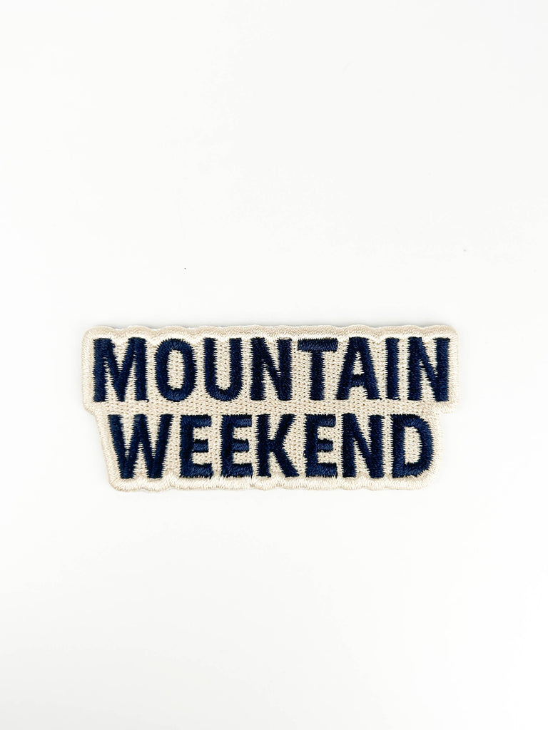Mountain Weekend Patch Outdoor Adventure Embroidered Iron On