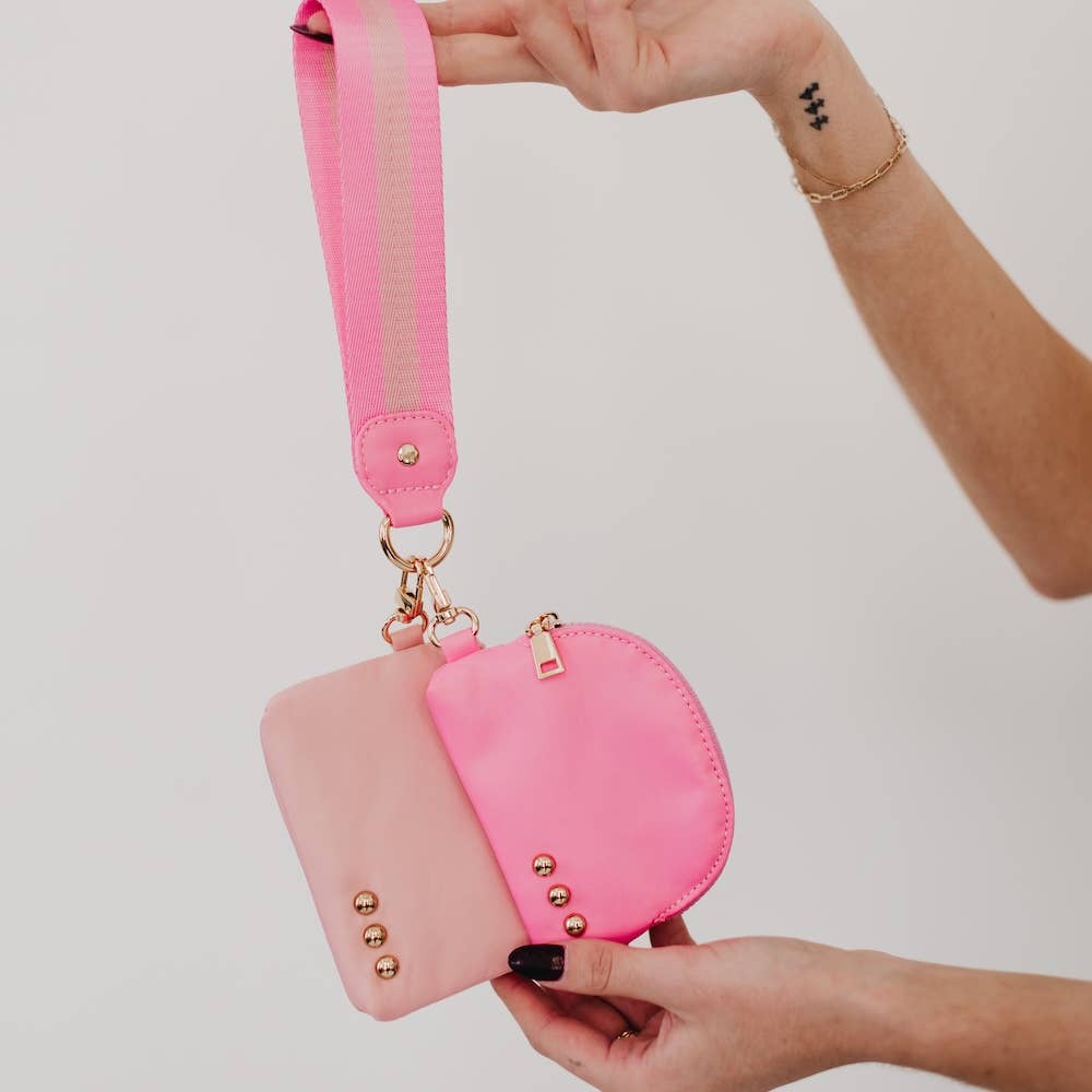 Dolly Dual Pouch Wristlet : Teal/Blue