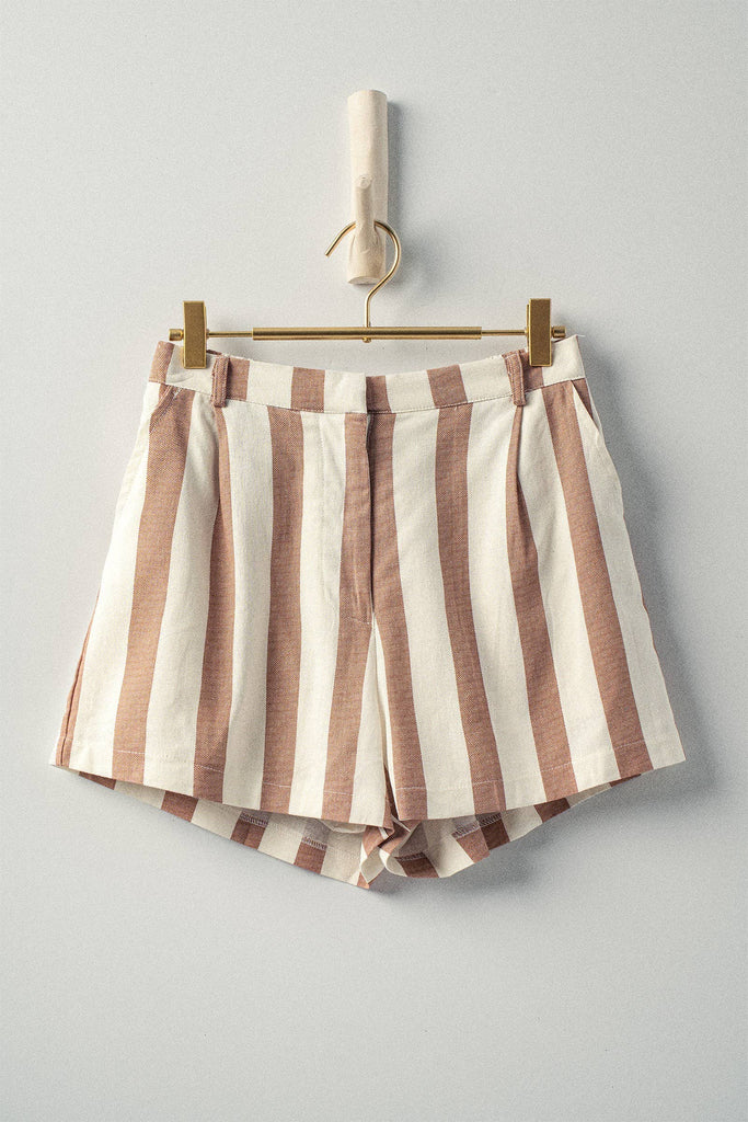 Striped Boho Linen Shorts