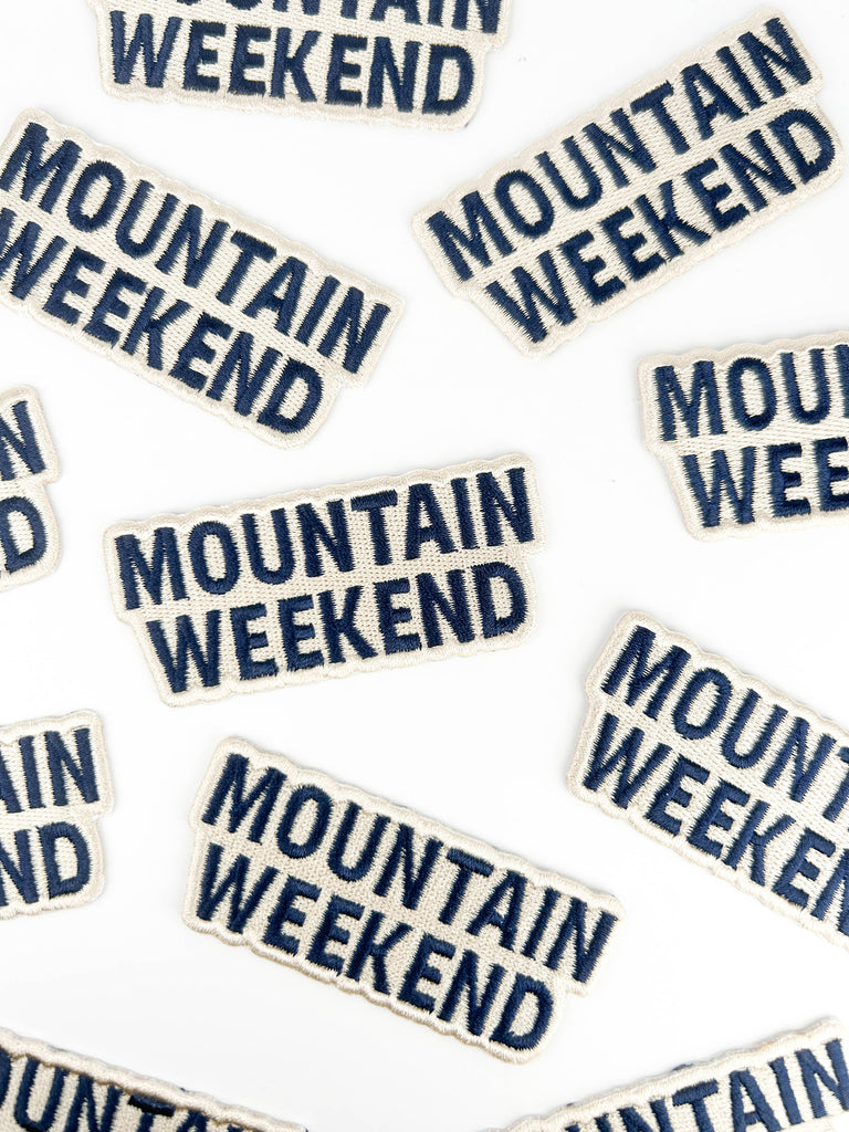 Mountain Weekend Patch Outdoor Adventure Embroidered Iron On