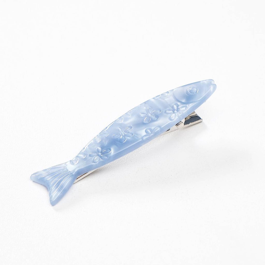 Floral Sardine Fish Barrette