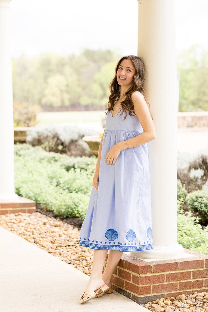 Seaside blue Shell Midi
