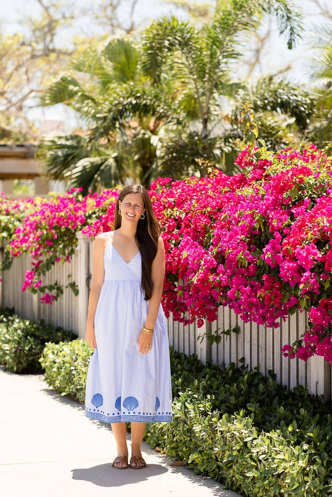 Seaside blue Shell Midi