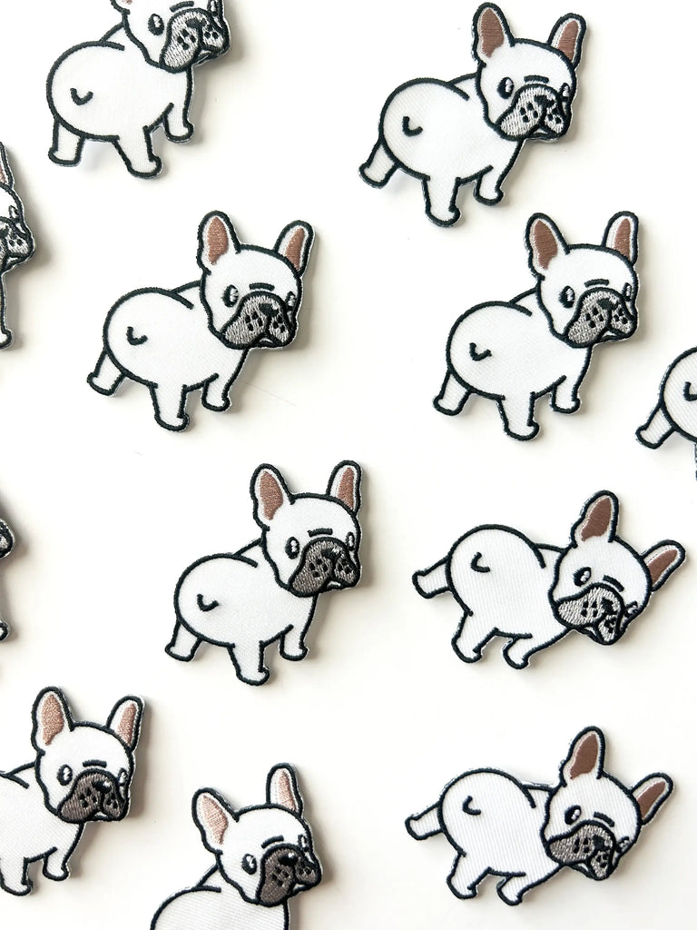 French Bulldog Embroidered Iron On Patch